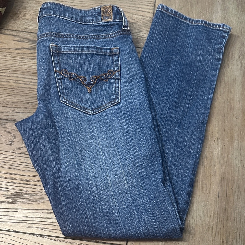 Vintage l.e.i. Y2K Low Rise Skinny Jeans - Embroidered Back Pocket - Size 9